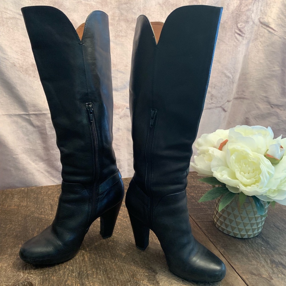 Sofft Black Knee High Boots